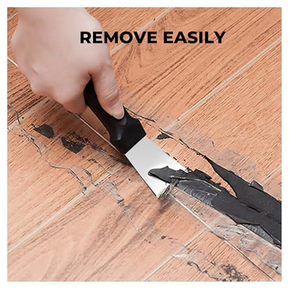 Glass Stove Curved Edge Scraper Flexible Black Straight Tool for Grease and Residue Removal - color: Black, size: Straight