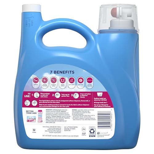 Downy Liquid Fabric Softener,April Fresh 2-in-1 Fresh & Soft,140 Fl Oz,190 Loads,Fabric Conditioner For Freshness And Softness,(Pack of 2) - size: 140 Fl Oz (Pack of 2)