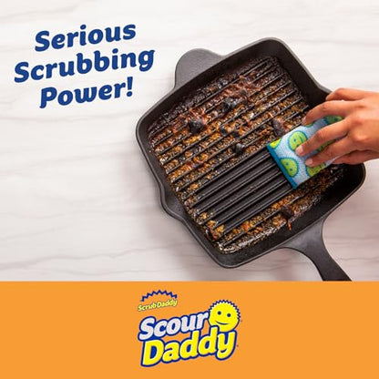 Scrub Daddy Scour Daddy XL - Large Heavy Duty Sponge & Non Scratch Scouring Pad - 18 Pack of Bulk Sponges & Commercial Cleaning Supplies - Durable & Odor Resistant (18 Count) - style: Scour Daddy XL