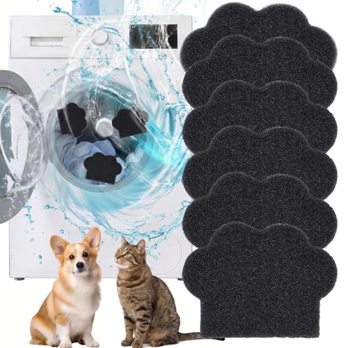 Pet Hair Remover for Laundry (12 Pack) – Reusable Dog & Cat Hair Catcher for Washer & Dryer, Collects Pet Hair, Lint, and Loose Fibers from Clothes, Bedding, Blankets - size: 12 PCS