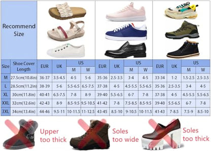 Waterproof Shoe Covers, Reusable Foldable Slip Proof Bottom Overshoes with Zipper, Keep Shoes Dry for Gardening Cycling Fishing Walking in Rain Snow and Mud - size: Medium