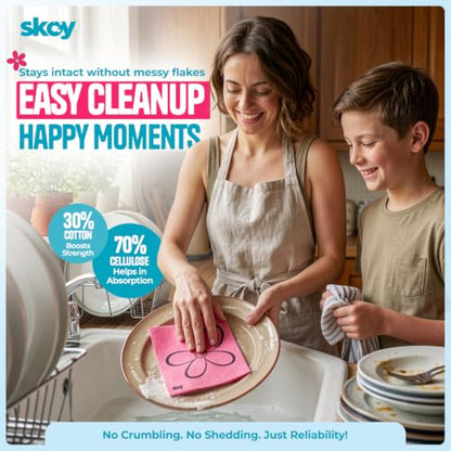 Skoy Cloth, 8-Pack Versatile Swedish Dishcloths for Kitchen and Household Use, Reusable Cleaning Cloths, Planet-Friendly, Dishwasher and Dryer-Safe, Gray - color: Gray, size: 8-Pack