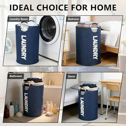 A Large 90 Liter Laundry, Navy Blue - color: Navy Blue