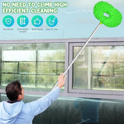 Eunice Ceiling Fan Cleaner Duster with Extension Pole, Green 4.2FT - color: Green, size: 4.2FT