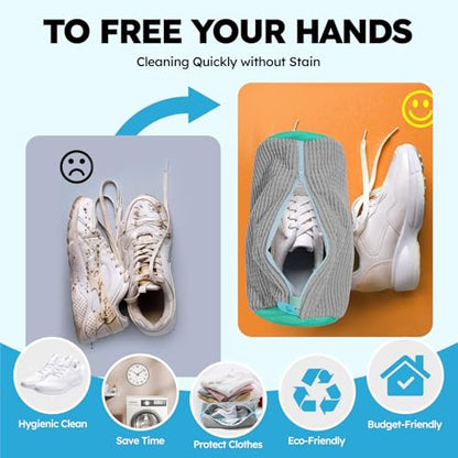 Shoe Washing Machine Bag: Shoe Washing Bag Keeps Clean - Reusable Laundry Shoe Bag for Sneaker Tennis Shoes Unstain Cleaner Kit(Grey 2 Pcs) - color: Pink 2pcs