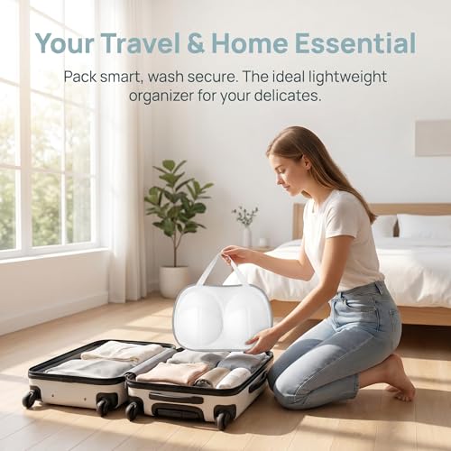 4 Pack Bra Washing Bags for Laundry, 3D Protective Bracket Mesh Bra Laundry Bags for Washing Machine Brassiere Wash Bags with Handle and Zipper for Delicates Lingerie (4PCS Grey) - color: 4PCS Grey