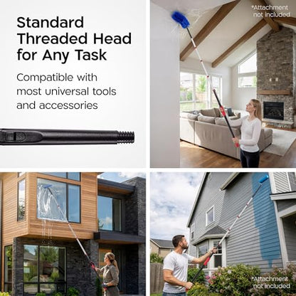 Tyroler Professional Window Squeegee with Extension Pole 6-19 ft - size: 18.6 feet
