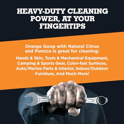 GOOP Orange Liquid with Pumice Multi-Purpose Waterless Hand Cleaner - 1 Gallon Pump Bottle (Pack of 2) - size: 128 Fl Oz (Pack of 2)
