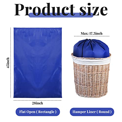 Woanger 12 Pack 28 x 45 Inch Extra Large Laundry Bags Bulk, Blue - color: Blue