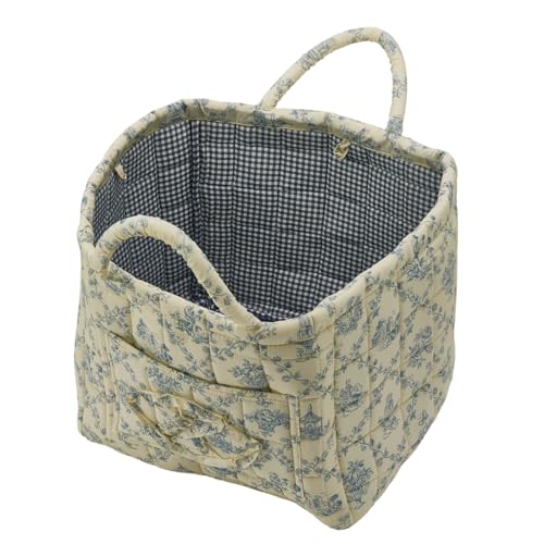 Boho Fabric Storage Basket, Large Capacity Laundry Basket, 12.2'' x 10.23'' x 10.23'' Collapsible Laundry Hamper with Easy Carry Handles (B Multi-Color 2, L) - color: B Multi-Color 2