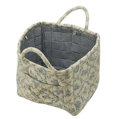 Boho Fabric Storage Basket, Large Capacity Laundry Basket, 12.2'' x 10.23'' x 10.23'' Collapsible Laundry Hamper with Easy Carry Handles (B Multi-Color 2, L) - color: B Multi-Color 2