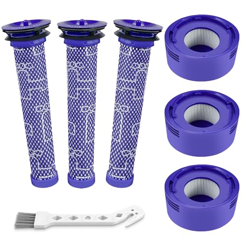 6 Pack Vacuum Filter Replacement Kit for V7, V8 - size: 3+3+1