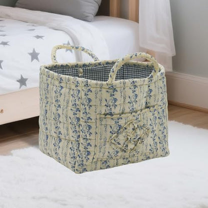 Boho Fabric Storage Basket, Large Capacity Laundry Basket, 12.2'' x 10.23'' x 10.23'' Collapsible Laundry Hamper with Easy Carry Handles (B Multi-Color 5, L) - color: B Multi-Color 5