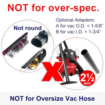 Portek Dog Grooming Vacuum Attachment for 1" to 1-3/4" Vacuum Cleaners, Pet Hair Shedding Brush Tool Kit with Long Extension Hose and Adapter