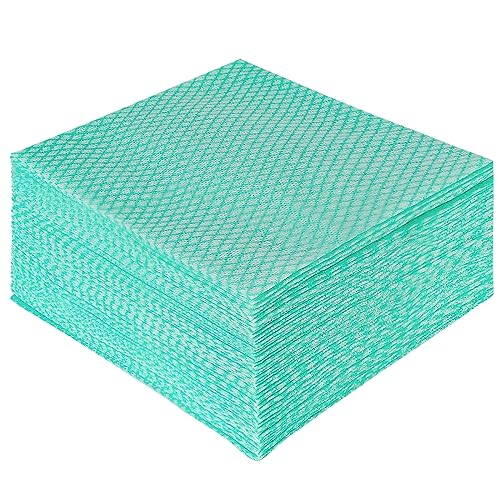 JEBBLAS Disposable Dish Towels and Cloths, Reusable Wipes, 50 Count/Pack, Green - color: Green