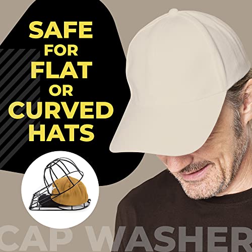 BallcapBuddy Original & Patented 3-Pack Baseball Hat Washer Cage for Washing Machine/Dishwasher, Kids & Adults Hat Cleaner/Washer/Shaper for Baseball Caps - Black - color: Black, style: Pack of 3