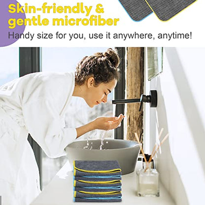 Airlab Glass Polishing Streak Free Miracle Cleaning Cloth, Grey-Yellow Blue - color: Grey-yellow Blue
