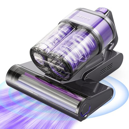 FEPPO Mattress Vacuum Cleaner PRO, 4-in-1 16Kpa Bed Vacuum with UV-C Light - color: Grey/Purple