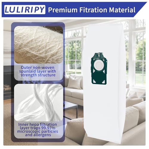 Replacement HEPA RLH-6 Vacuum Bags Compatible with Riccar Supralite