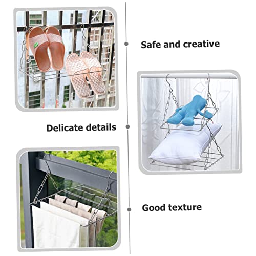 MAGICLULU Multi-Functional Shoes Drying Rack Balcony Stainless Steel Shoe Hanging Racks Drying Clothes Clothes Dryer Window Drying Outdoor Hanging Drying