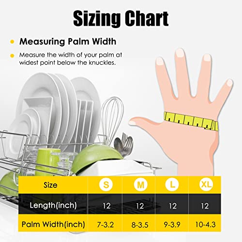 Rubber cleaning gloves 3 or 6 Pairs for Household,Reuseable dishwashing gloves for Kitchen. - color: Yellow, size: Small (Pack of 6)