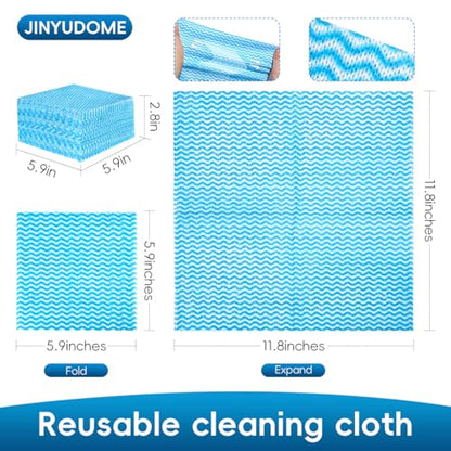 Disposable Dish Cloths,100Pcs, Reusable Kitchen Cleaning Cloths Dish Cloth 11.8X11.8 inch, Disposable Dish Towels for Kitchen, Household Cleaning Yellow