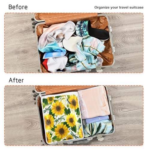 Mesh Laundry Bags Lingerie Bags for Washing Delicates 2 PCS Durable Wash Bag with Zipper Small and Medium Washable Cute Yellow Sunflowers and Dragonflies - color: Cute Yellow Sunflowers and Dragonflies