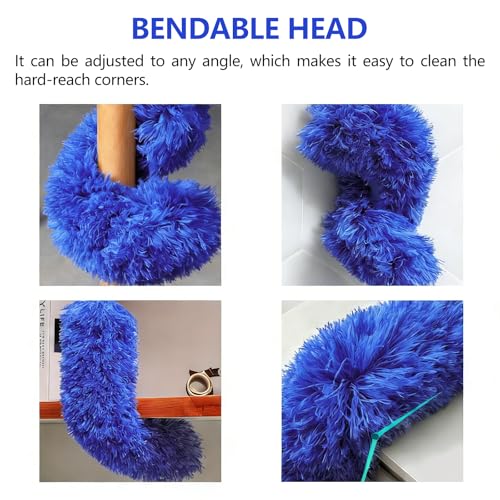 SetSail Dusters and Cobweb Duster with Extension Pole for Cleaning, Blue - color: Blue, size: Cobweb Brush&Duster