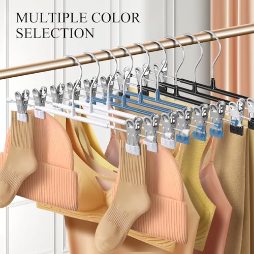 14 Inch Heavy Duty Pants Skirt Hangers with Clips, Black, 60 Pack - color: Black 60pack, size: 14Inch