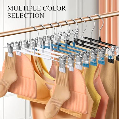 14 Inch Heavy Duty Pants Skirt Hangers with Clips, Black, 10 Pack - color: Black 10pack, size: 14Inch