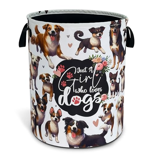 Dog Puppy Lovers Laundry Basket Foldable Waterproof Hamper 18.9 x 16.5 Inch - color: Dog Pet