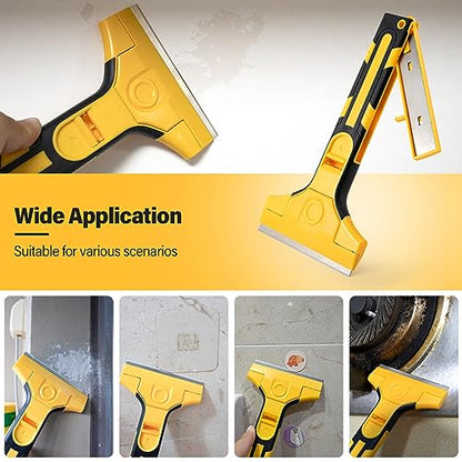 Gomake Razor Blade Scraper Tool Wall Paint Window Glass Scraper with Extra Razor Blades for Sticker,Glue,Paint,Adhesives Removal,Glass Top Stove Cleaning