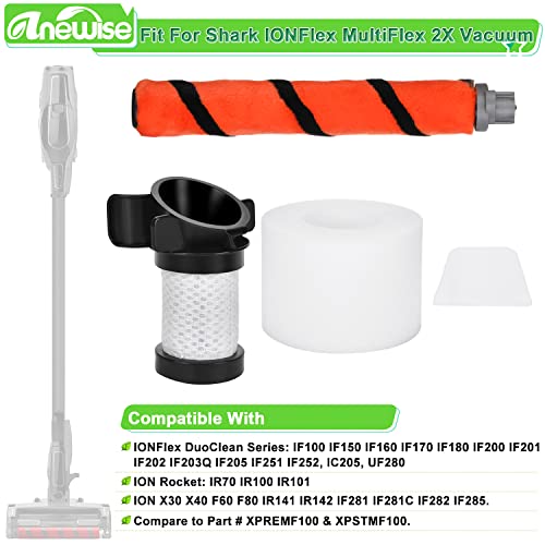 Anewise Filter Replacement for Shark IONFlex DuoClean IF100 Cordless Vacuum