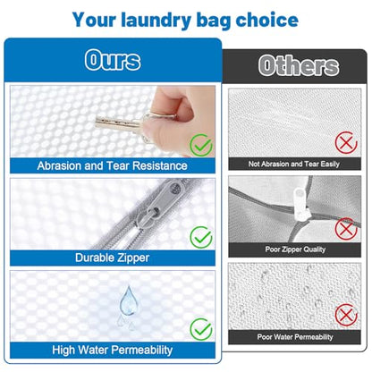 6-Pack Durable Honeycomb Mesh Laundry Bags for Delicates, 12 x 16 Inches - color: 120gsm Honeycomb Mesh, size: 6 Medium
