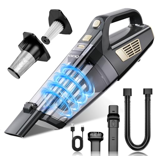 CKIKH Handheld Vacuum Cordless, 15000PA Hand Held Car Vacuum Cleaner - color: Black & Gold