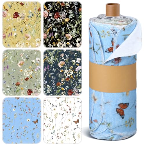 36 Pack Reusable Kitchen Cloths Cotton Towels, Rich Flowers - style: Rich Flowers
