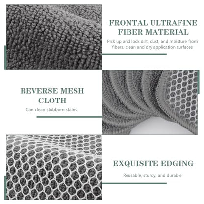 SINLAND Dish Cloth for Washing Dishes Kitchen Washcloth Cleaning Cloth - color: Grey, size: 7.87inchx7.87inch 10pack