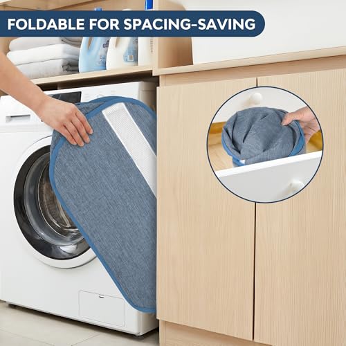 100L Collapsible Laundry Baskets, Foldable Dual Handles Laundry Hamper Blue - color: 100L Blue