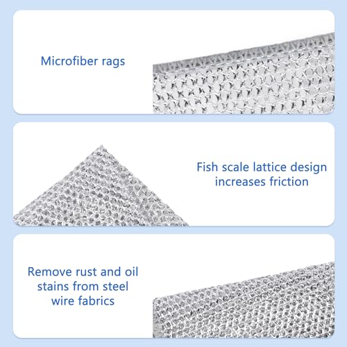 Aidoclip 30PCS Non Scratch Steel Wool Dishcloth Scrubber Pads Kitchen Set
