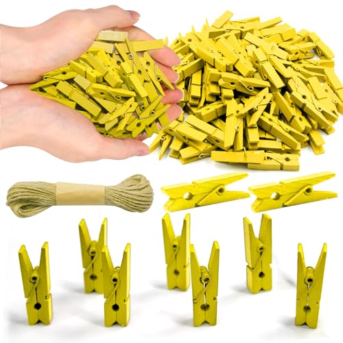 Clothes pins Yellow - color: Yellow