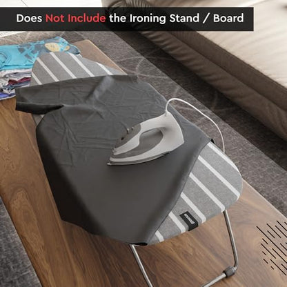 Encasa XO Ironing Board Cover and Pad, Thick Felt 28"x12" - color: Roma Grey Stripes, size: Mini