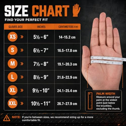TitanFlex Heavy Duty Industrial Orange Nitrile Gloves, 8-mil, Gloves Disposable Latex Free with Raised Diamond Texture Grip, Powder Free, Rubber Glove, Mechanic Gloves,1000-ct Case (XXL) - color: 03 8mil (1000ct), size: XX-Large