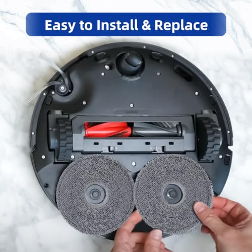 VIEWALL 8 Pack Mop Pads for Roborock Saros 10R/Saros 20/Qrevo Edge 2/3 Pro - size: Saros Mop Pads 8 Pack