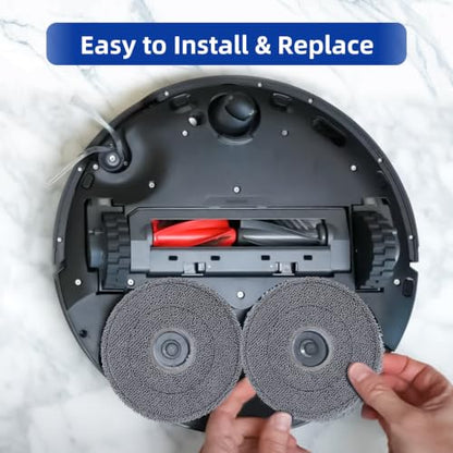 VIEWALL 8 Pack Mop Pads for Roborock Saros 10R/Saros 20/Qrevo Edge 2/3 Pro - size: Saros Mop Pads 8 Pack