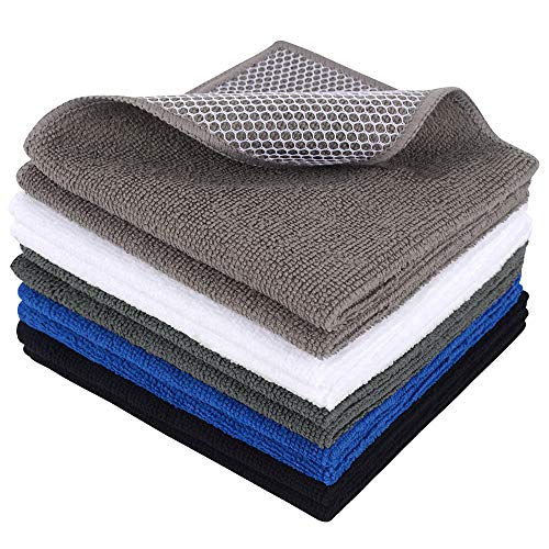 SINLAND Dish Cloth for Washing Dishes Kitchen Washcloth Cleaning Cloth - color: Assortedcolor-1, size: 12inchx12inch 10pack
