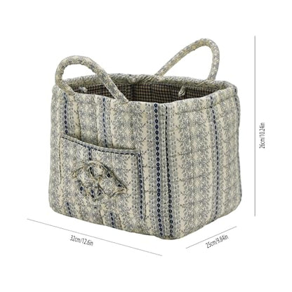 Boho Fabric Storage Basket, Large Capacity Laundry Basket, 12.2'' x 10.23'' x 10.23'' Collapsible Laundry Hamper with Easy Carry Handles (B Multi-Color 4, L) - color: B Multi-Color 4
