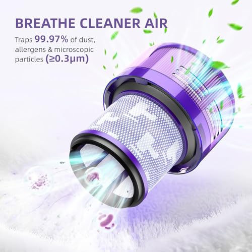 Dyson Outsize Filter, 2-Pack H13 HEPA Filter Compatible With Dyson Outsize - size: 2 Outszie Purple Filters
