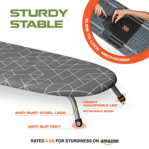 Xabitat Tabletop Ironing Board, Grey - color: Gray, size: Without Holder