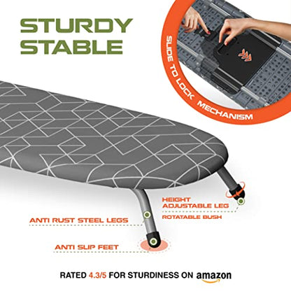 Xabitat Tabletop Ironing Board, Grey - color: Gray, size: Without Holder