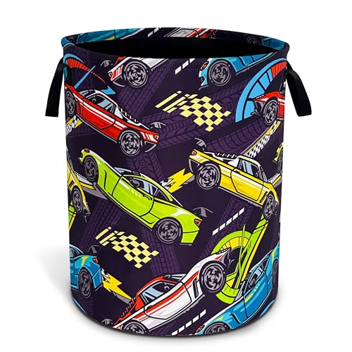 Racing Car Laundry Basket Foldable Oxford Cloth Hamper 18.9 x 16.5 Inch - color: Racing Car